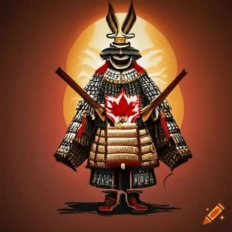 Logo Of A Shogun Holding Shopping Bags With A Canadian Maple Leaf