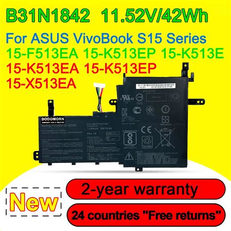 Wh B N Laptop Battery For Asus Vivobook F Ea F Ep F Ia