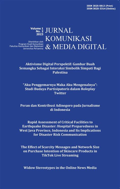 Vol 1 No 2 2023 Jurnal Komunikasi Dan Media Digital Jurnal