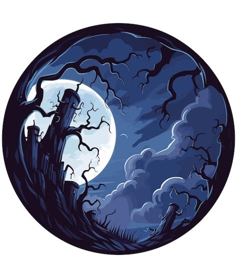 Premium Vector Vector Grey Full Moon Illustration On White Background