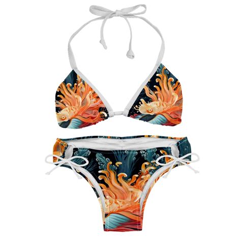 Sea Slug Women S Bikini Set With Detachable Sponge And Adjustable Strap