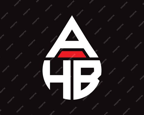 Premium Vector | AHB letter water drop shape logo design