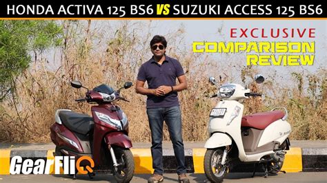 Suzuki Access 125 Bs6 Vs Honda Activa 125 Bs6 Comparison Gearfliq