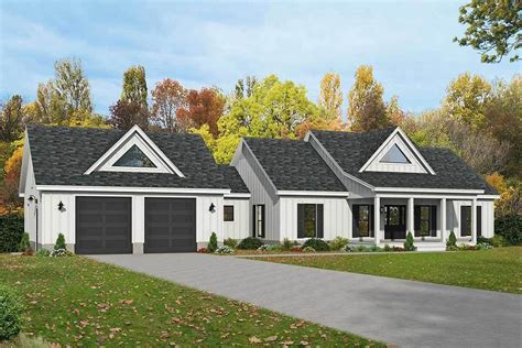 Plan 68750vr Modern Farmhouse Ranch Home Plan With A Bonus Room And