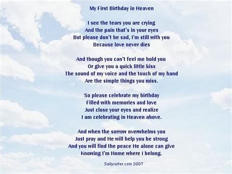 Birthday In Heaven Poem Birthday In Heaven Happy Birthday In Heaven