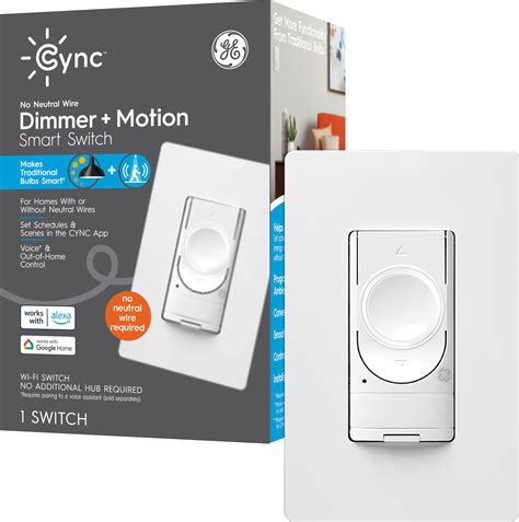 Best Buy GE CYNC Dimmer Motion Sensor Smart Switch No Neutral Wire