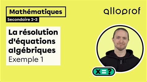 La R Solution D Quations Alg Briques Exemple Math Matiques