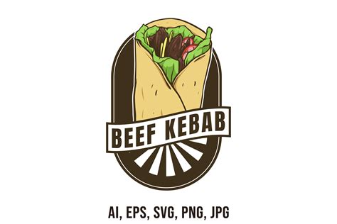 Beef Kebab Logo Design Template Graphic By Raulyufitraf Creative Fabrica