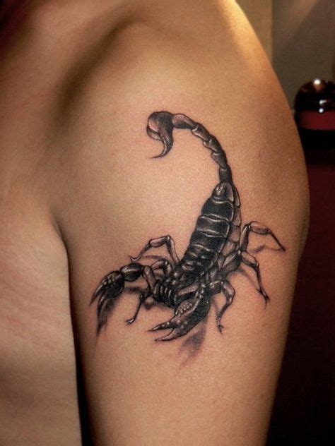 Scorpion Tattoo On Left Shoulder Scorpion Tattoo Scorpio Tattoo Tattoo Designs Men