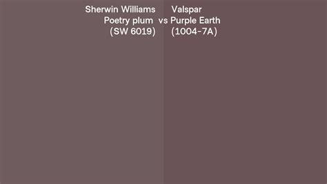 Sherwin Williams Poetry Plum SW 6019 Vs Valspar Purple Earth 1004 7A