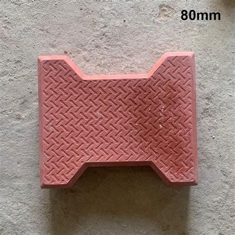 80mm Red I Shape Concrete Paver Block Dimensions 230x188 Mm Lxw At