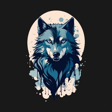 Lone Blue Wolf By Nerdsby Spirit Animal Art Cool Wolf Drawings