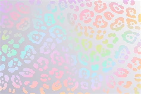 Rainbow Leopard Background Holographic Foil Cheetah Texture Animal