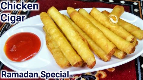 Chicken Cigars Chicken Cigar Roll Ramzan Special Recipe For Iftar