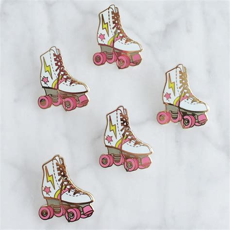 Roller Skate Enamel Pin Flair Lapel Hard Enamel Roller Etsy UK