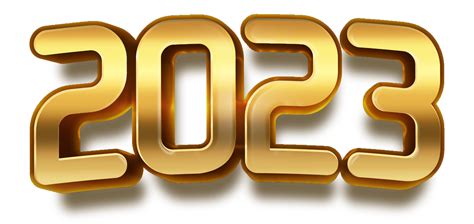 Happy New Year 2023 Celebration Eve Golden Shiny Text Fonts 16702564 Png