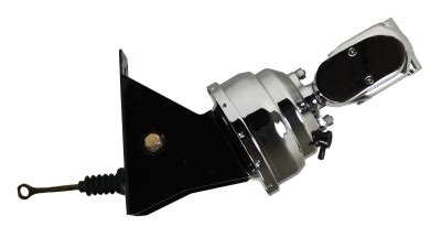 Dual Bronco Power Brake Booster With Master Cylinder Chrome