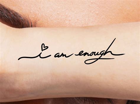 Update 72 I Am Enough Tattoo Latest In Cdgdbentre