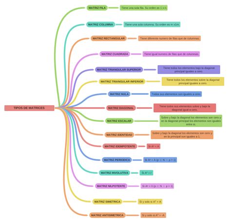 Tipos De Matrices Coggle Diagram