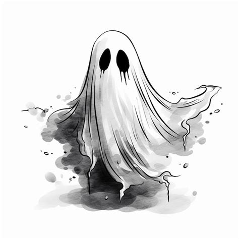 Premium Ai Image Handdrawn Halloween Ghost Spooky