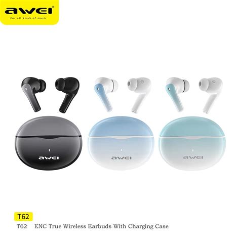 AWEI T62 TWS Bluetooth 5 3 ENC Noise Cancellation Earbuds Price In