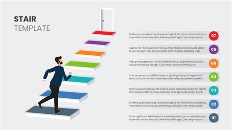 Stairs And Steps Slide Template For Powerpoint Slidebazaar