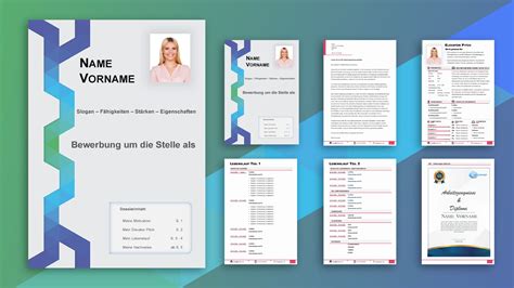 Vorlage Abstrakt Bewerbung Komplett Ch