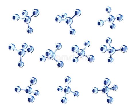 Set Of Abstract Molecular Structure Stock Illustration Illustration Of Abstract Model 103758507