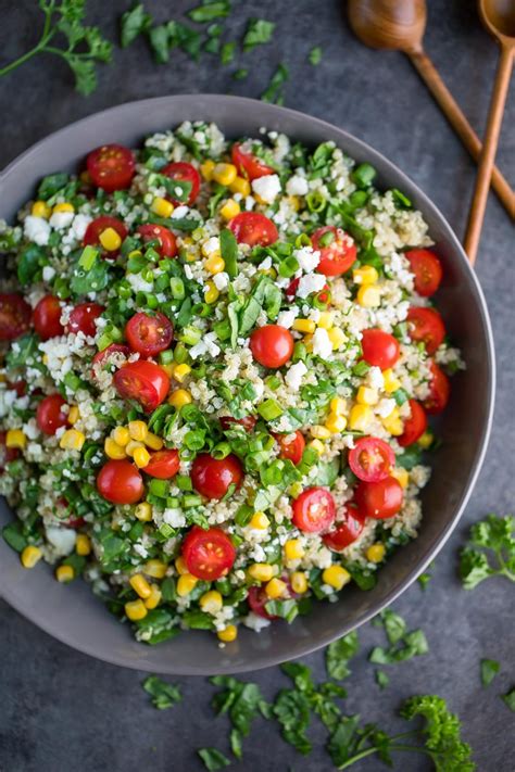 Quinoa Spinach Salad With Tomatoes And Feta Peas And Crayons