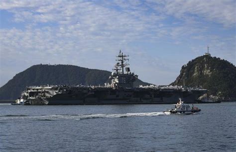 Us Aircraft Carrier Arrives In South Korea