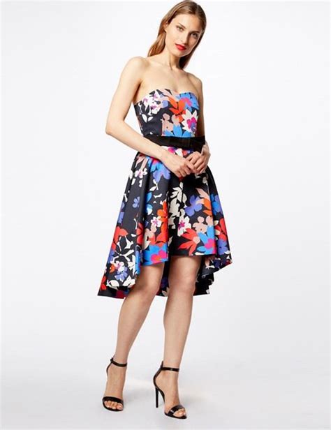 Robe Bustier Motifs Fleurs Morgan Strapless Dress Model Motifs