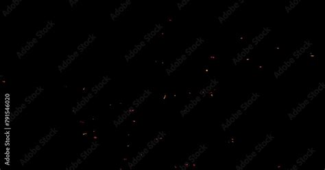 4k Fire Embers And Fire Sparks Over Black Background Fire Flames And