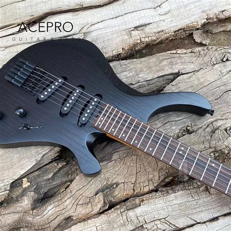 Guitarra El Ctrica Sin Cabeza Acepro Trastes De Acero Inoxidable