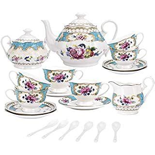 Panbado Set Di Tazza E Piattino Bone China Tazzine Da Caff Tazze Da T