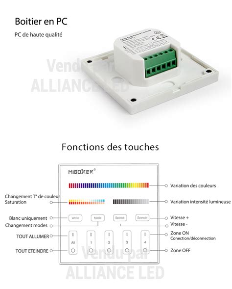 T Emetteur Mural Rgb Cct Zones Miboxer France