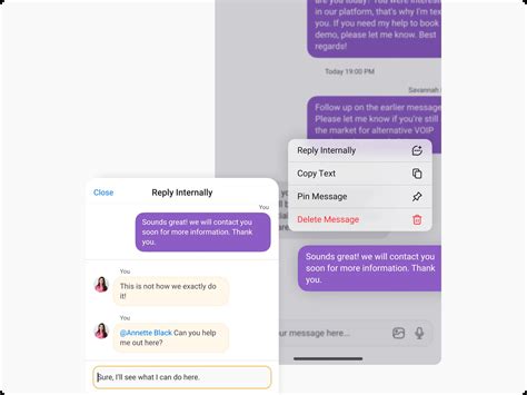 Internal Message Thread Collaborate And Resolve Queries Faster