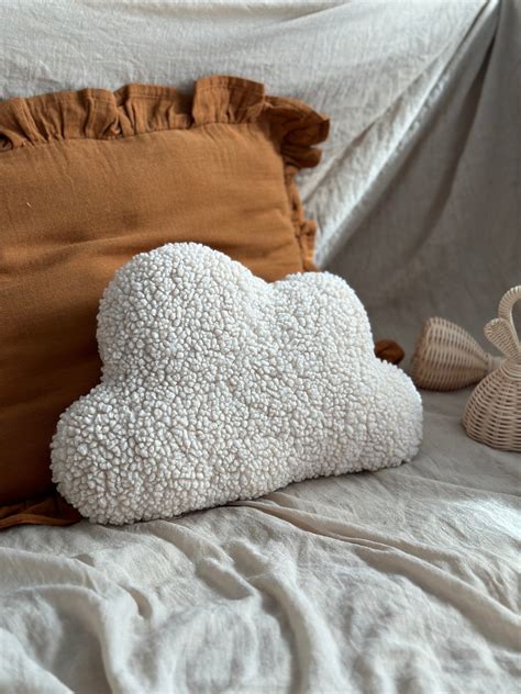 Teddy Wolken Kissen Handmade Boucle Wolkenkissen CLOUD Baby Pillow