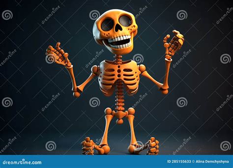 Skeleton Dancing, Halloween Stock Illustration - Illustration of card ...