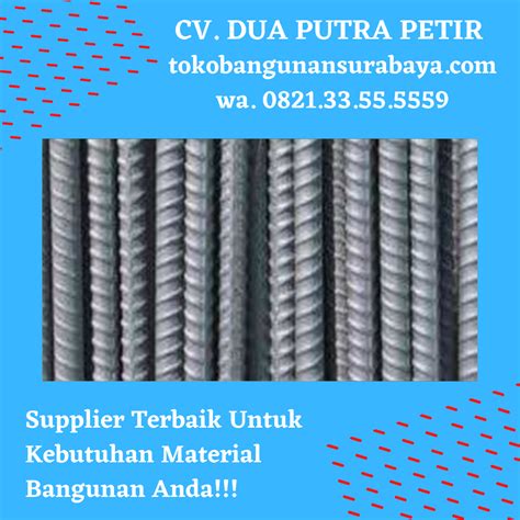 Jual besi beton ulir 10mm 12m berat 7.4 kg oleh CV. Dua Putra Petir