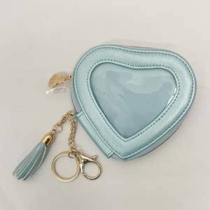 Heart Shaped Ita Coin Keychain Pouch Display Pins And Store Your Small