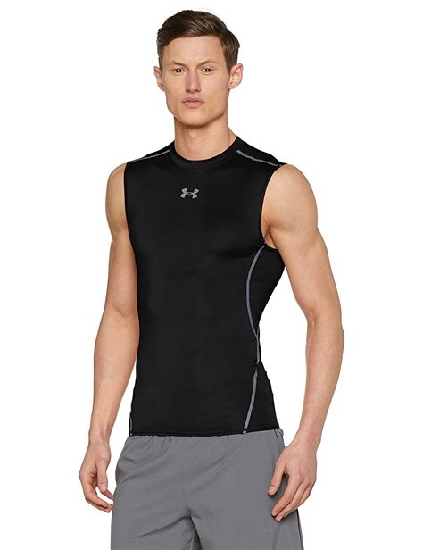 Under Armour Mens Heatgear Compression Mock Sleeveless Sports