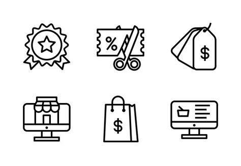 E Commerce Outline Icons By Andi Nur Abdillah Outline Logo Design