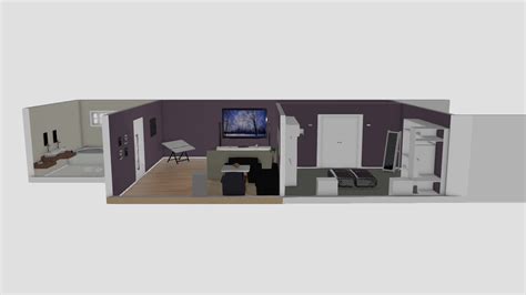 Quarto Casal De Milena Planta 3D Mooble