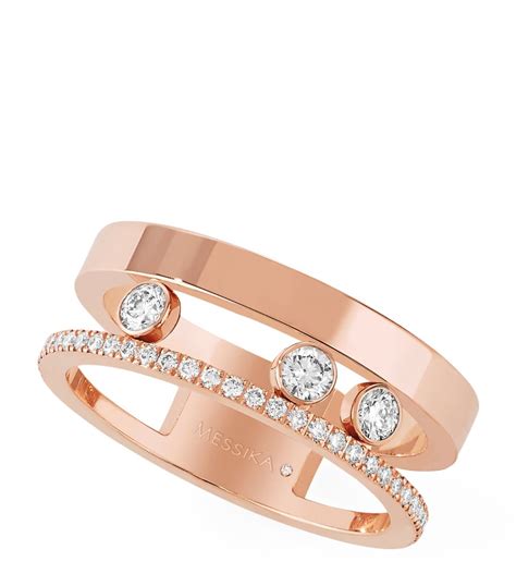 Messika Pink Gold And Diamond Move Romane Ring Harrods Uk