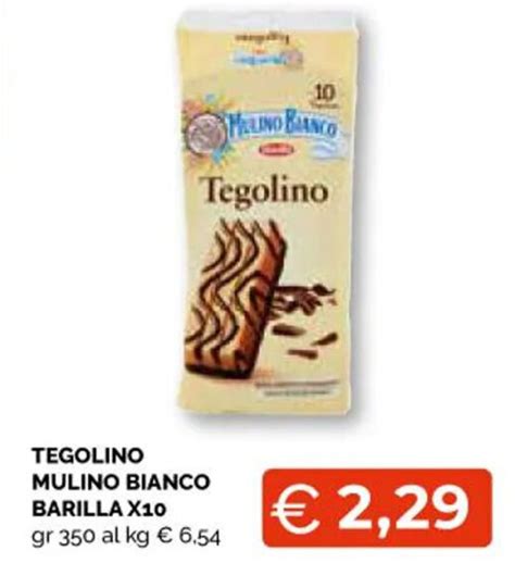 Barilla Mulino Bianco Tegolino x10 gr 350 offerta di Mercatò Local