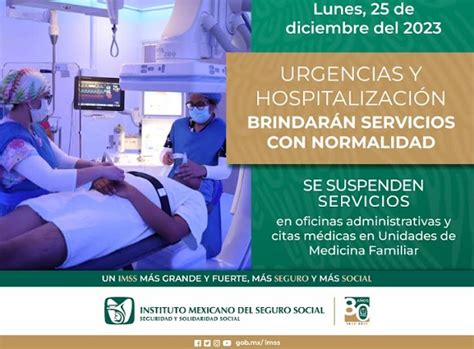 Garantiza IMSS Hidalgo atención médica durante puente de 25 de