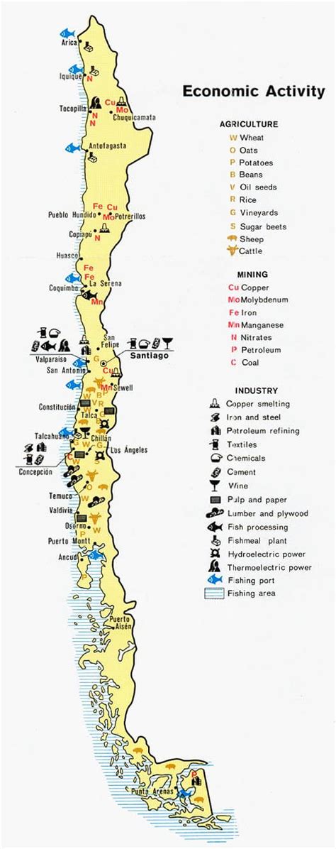 Chile Major Cities Map