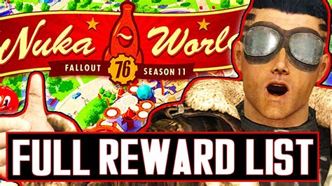 Fallout Season Nuka World Tour Full Reward List Youtube