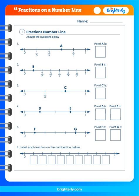 Fractions On A Number Line Worksheet