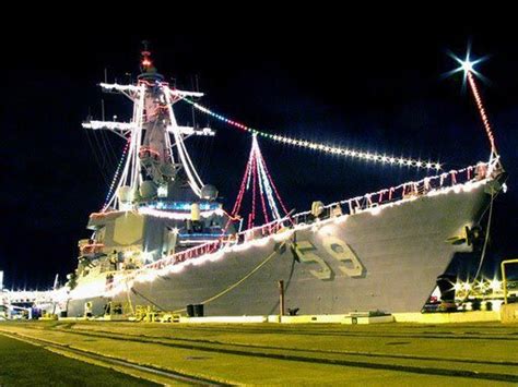 NAVY CHRISTMAS-- miss seeing all the ships decorated for Christmas. so ...